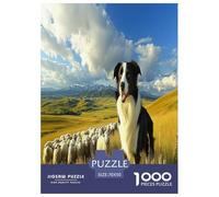 Collie frontière Puzzle Adulte 1000 Pièces Un Défi Difficile Jeux De Famille De Qualité Supérieure Cadeaux pour La Famille pour Adultes Et Enfants À Partir De 12 Ans