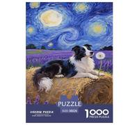 Collie frontière Puzzle Adulte 1000 Pièces Un Défi Difficile Jeux De Famille De Qualité Supérieure Cadeaux pour La Famille Convient Aux Adultes Et Aux Enfants