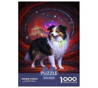 Collie frontière Puzzle De 1000 Pièces Un Défi Difficile Jeux De Famille De Qualité Supérieure Cadeaux pour La Famille Convient Aux Adultes Et Aux Enfants