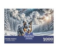 Collie frontière Puzzle Défi De 1000 Pièces Qualité Supérieure, Unicité, Jeu De Puzzle Difficile, Cadeau De Noël pour Filles/garçons, Adultes Et Personnes De Plus De 14 Ans 38x26cm/1000pcs
