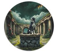 Collie frontière Puzzle pour Adultes 1000 Pièce Chien de Compagnie Mignon Impossible Défi Jouets Jeu Éducatif Cadeaux pour Femmes 1000pcs (67.5x67.5cm)