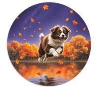 Collie frontière Puzzle pour Adultes 1000 Pièce Chien de Compagnie Mignon Impossible Un Difficile Jeu pour Toute La Famille De Décoration Familiale 1000pcs (67.5x67.5cm)