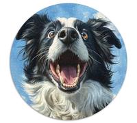 Collie frontière Puzzle Rond De 1000 Pièces pour Women Encastrement Qualité Supérieure Impossible Difficile Entertainment Artist' Art Relaxation 1000pcs (67.5x67.5cm)