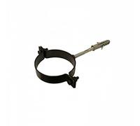 Collier Ø 80 Bande Mural Support de Tuyau pour Radiateurs Noir Opaque Conduit de Fumée Poêle à Granulés Fabriqué en Italie