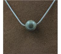 Collier 1 perle de saphir de Mogok, Birmanie, Myanmar 8 mm