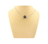 Collier 1 perle Labradorite 8 mm chaîne inox - A Bijoux Multicolore