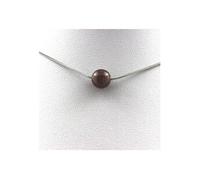 Collier 1 perle Rubis de Mogok, Birmanie, Myanmar 8 mm - A Bijoux