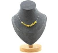 Collier 10 perles Opale jaune d'Australie chaîne inox - A Bijoux Jaune G