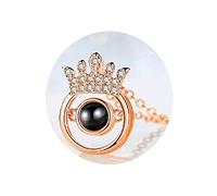 Collier 100 Langues Je t'aime Couronne Colliers Birduding Things for Women