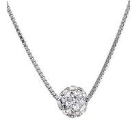 Collier - 1001 BIJOUX - Argent Rhodié - Pierres Blanches - 43cm