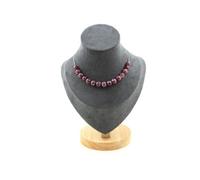 Collier 15 perles de lépidolite 8 mm en acier inoxydable