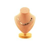 Collier 15 perles de quartz avec des inclusions de tourmaline du Brésil. Chaîne en acier inoxydable