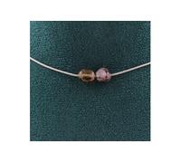 Collier 2 perles Auralite du Canada chaîne inox - A Bijoux Multicolore G