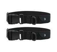 Collier 2 Pièces Anti-Perte de Réglable Localisation Nylon pour Chien | Boucle, Longueur Ajustable, Connexion de Laisse, Résistant aux Rayures, Usage Extérieur Noir