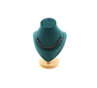 Collier 20 perles de grenat de spessartite du Mozambique. Chaîne en acier inoxydable