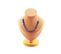Collier 20 perles Hématite multicolore 8 mm chaîne inox - A Bijoux Multicolore G