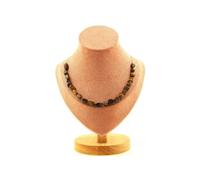 Collier 20 perles Opale Boulder d'Australie chaîne inox - A Bijoux