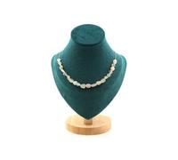 Collier avec 20 perles de quartz rutile en or du Brésil. Chaîne en acier inoxydable