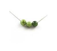 Collier avec 3 perles de jade 8 mm
