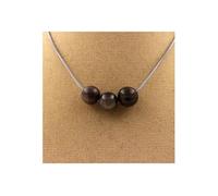Collier 3 perles Saphir de Mogok, Birmanie, Myanmar 8 mm - A Bijoux Multicolore G