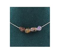 Collier 4 perles Auralite du Canada chaîne inox - A Bijoux