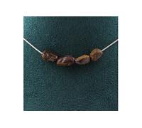 Collier 4 perles Opale Boulder d'Australie chaîne inox - A Bijoux Multicolore G