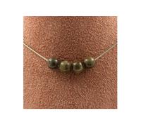 Collier 4 perles de saphir de Mogok, Birmanie, Myanmar Qualité 2A 8 mm Chaîne en acier inoxydable