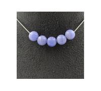 collier de 5 perles agate Crazy Lace bleu 8 mm