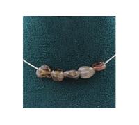 Collier 5 perles Auralite du Canada chaîne inox - A Bijoux Multicolore G