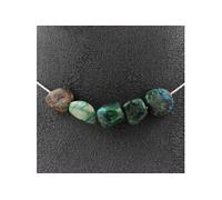 Collier 5 perles Chrysocolle des USA chaîne inox - A Bijoux Multicolore G