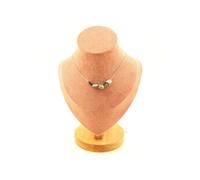 Collier avec 5 perles œil de faucon sud-africaines. Collier en acier inoxydable