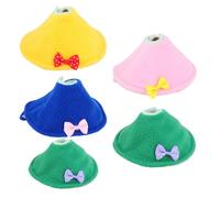 Collier 5 Pièces de Anti-picage pour Perroquet Protection en Polaire | Tour de Cou en Lin, Usage Convalescence, Accessoire pour Oiseau, Lot de Cinq
