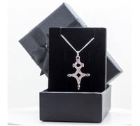 collier 50cm - croix du sud - pendentif agadez et chaine en argent 925 massif avec boite pour offrir - cadeau homme