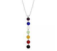 Collier 7 Chakra Gem Pierre Perles Pendentif Collier pour Femmes Yoga Reiki Guérison Équilibrage Maxi Chakra Colliers Cadeaux