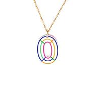 Collier à 26 pendentifs en forme de cœur avec inscription en anglais en résine acrylique rayée pouvant contenir des photos, Acrylique, Pas de gemme