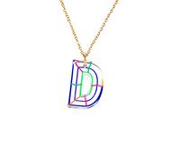 Collier à 26 pendentifs en forme de cœur avec inscription en anglais en résine acrylique rayée pouvant contenir des photos, Acrylique, Pas de gemme