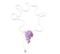 Collier à breloques élégant et réglable en grappe de raisin pour femme