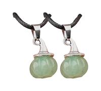 Collier à breloques en agate faite à la main avec chapeau de sorcière et citrouille pour Halloween Cordon noir Bijoux pour femmes et hommes Pendentif citrouille en agate fait à la main, taille unique