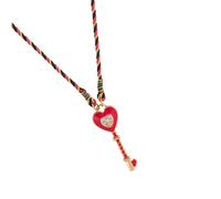 Collier à breloques en forme de cœur multicolore avec palette de couleurs dopamine pour tenues décontractées ou formelles Collier tendance tendance, taille unique, Comme décrit, Comme décrit.