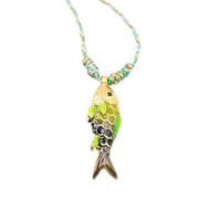 Collier à breloques en forme de poisson marin réglable en acier inoxydable pour un usage quotidien ou comme cadeau, taille unique, Comme décrit, Comme décrit.