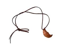 Collier à breloques multi-usages avec couronne bagel et bretzel souriant Miniatures Accessoire de mode Colliers uniques