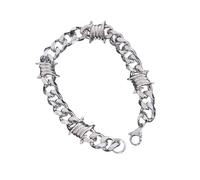 Collier à chaîne cubaine au design élégant avec épine - Bracelet créatif adapté pour un usage quotidien et une fête élégante, taille unique, Comme décrit, Comme décrit.