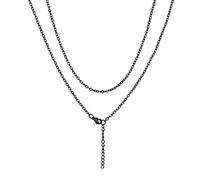 Collier à Chaîne Rolo 51 cm pour Pendentif Chaine Maille Forcat Chaînes Légères Fine Acier Gourmette Femme Maillon Fille Massif