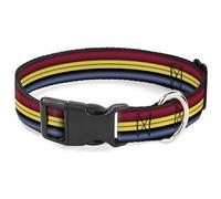 Collier à Clip en Plastique - Captain Marvel Rayures Rouge/Or/Bleu
