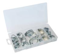 Collier à crémaillère ajouré acier zingué 9mm de 16 à 40mm - coffret de 26 pcs STILKER - 12912