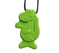 Collier à croquer,dentition en silicone en forme dinosaure mignon | Collier à mâcher pour, jouet portable Fidget, collier mordant pour sensoriels Skuda