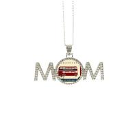 Collier à double étage Londres Angleterre Grande-Bretagne Royaume-Uni Cadeau de fête des mères pour maman, grand-mère, collier d'anniversaire, M