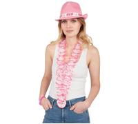 Collier à fleurs roses EVJF