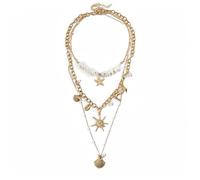 Collier à franges en coquillage de perles - Chaîne élégante et tendance
