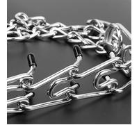 Collier à griffes pour chien - ZERONE - Réglable - Acier inoxydable - Double protection - Blanc